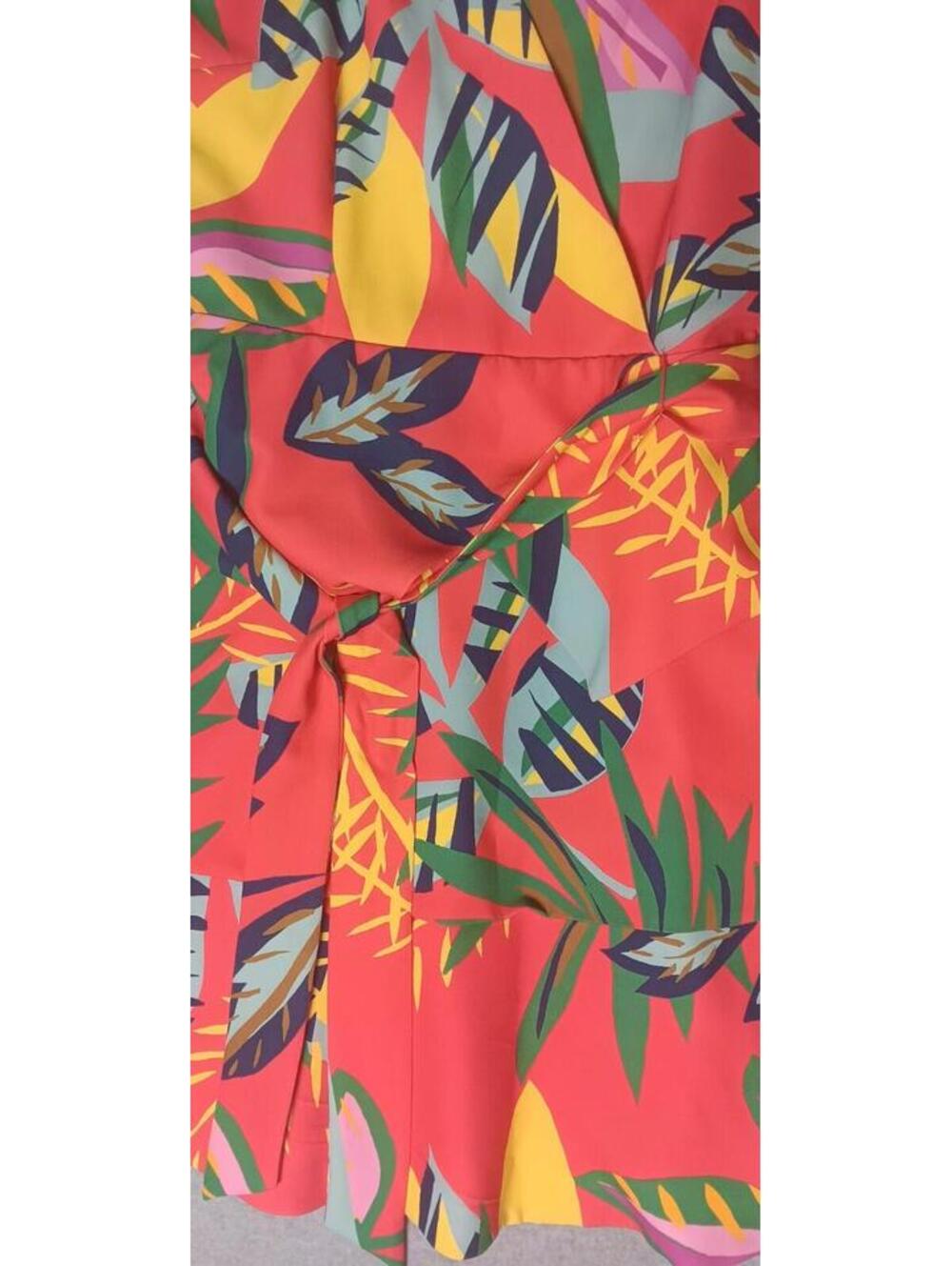 NWT! Alex Marie Aliya Tiered Vneck Dress Womens Size 8 Tropic Breeze Red Tie... - Picture 10 of 11